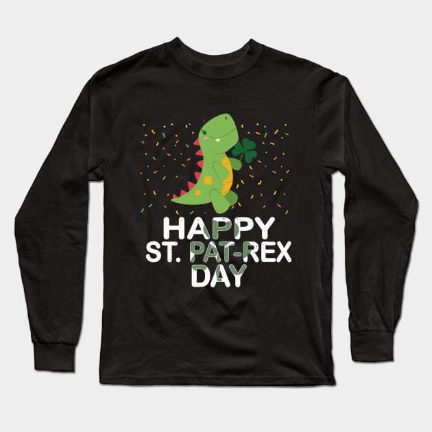 st patricks day T rex Long Sleeve T-Shirt by othmane4